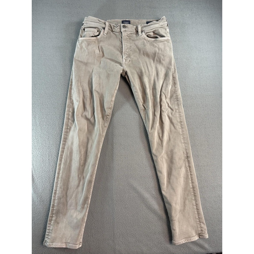 Citizens Of Humanity The Adler Jeans Mens 32x30 Beige Slim Tapered Stretch Denim
